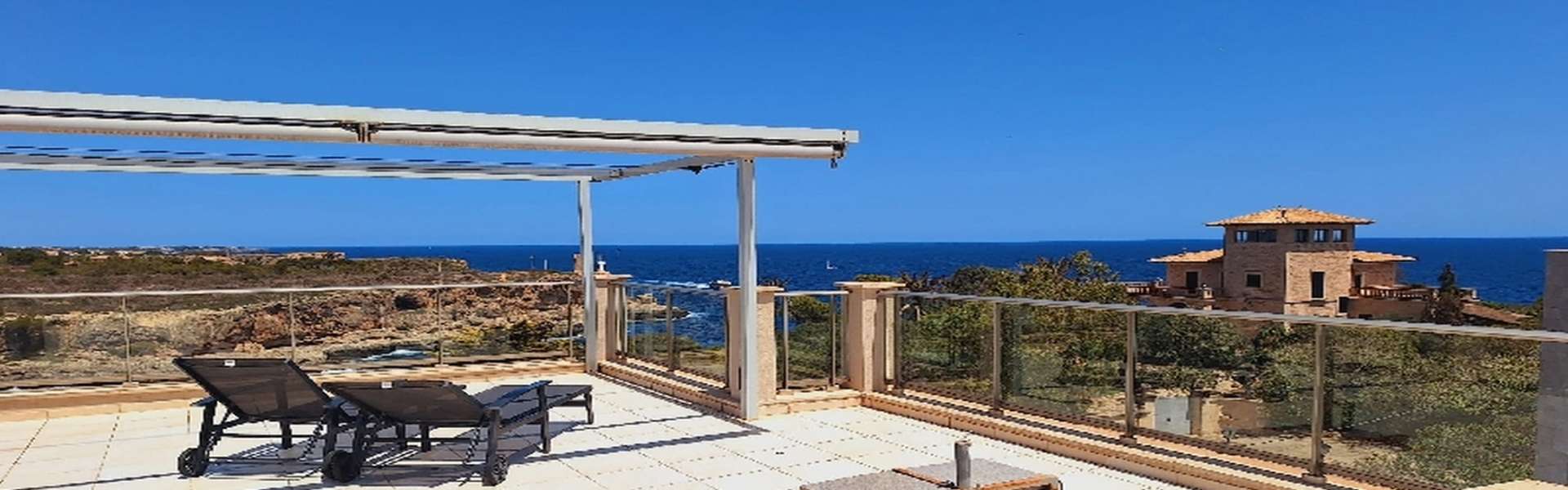 Azotea con vistas al mar en Santanyí/Cala Figuera